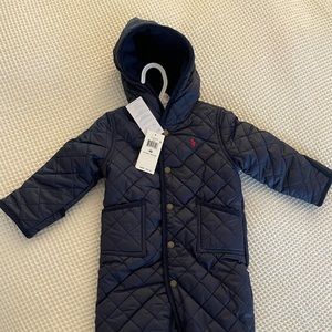 NWT Ralph Lauren Quilted Snowsuit 9M